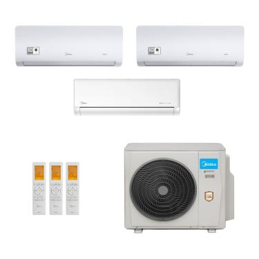 Imagem de Ar-Condicionado Multi Split Inverter Midea 42.000 (1x Evap HW 9.000 + 1x Evap HW 12.000 + 1x Evap HW 24.000) Quente/Frio 220V