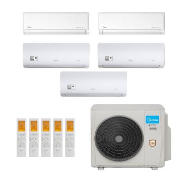 Imagem de Ar-Condicionado Multi Split Inverter Midea 42.000 (2x Evap HW 9.000 + 3x Evap HW 12.000) Quente/Frio 220V								