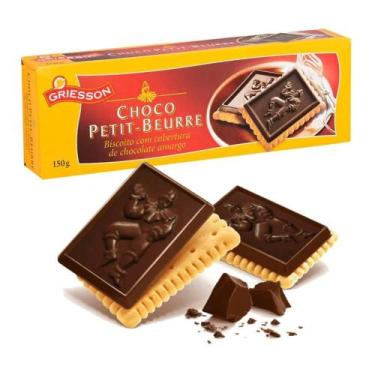 Imagem de Biscoito de chocolate meio amargo alemão 150g  griesson members mark i