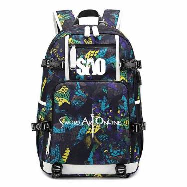 Imagem de Mochila Sword Art Online Kirito Cartoon Kids School 30x15x47cm