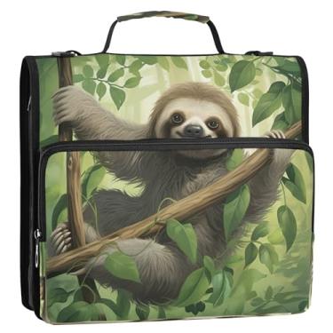 Imagem de Wassud Sloth in Search Pasta de arquivo expansível com 3 anéis com alça de ombro e alça de vários bolsos