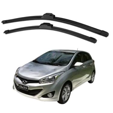 Imagem de TIGER AUTO - PAR DE PALHETAS PARA PARABRISA DIANTEIRO EM SILICONE COMPATIVEL HY HB20 2012>2013