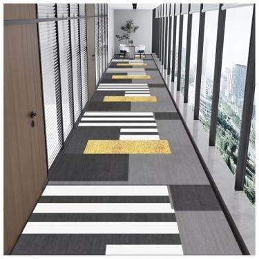 Imagem de SPXMQSS Tapetes de passadeira extralongos para corredor, lavável, antiderrapante, tapete de cozinha para entrada, quarto, sala de estar, corredor, E 100 x 100 cm