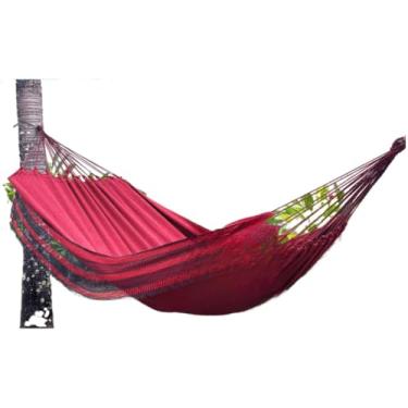 Imagem de Rede Dupla – EspaçOsa, ConfortáVel E DuráVel(Rede Descanso Vermelho c Preto)