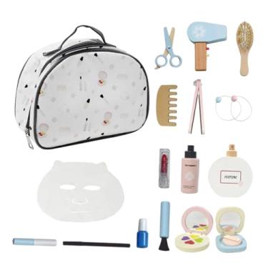 Imagem de simhoa Conjunto de Salão de Beleza, Barbearia, Brinquedo de Faz de Conta, Escova de Maquiagem, Brinquedo Motor para Atividades de Coluna, Kit de Penteado