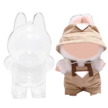 Imagem de IMMER LIEBEN Protective Case with Coffee Color Clothes HD Transparent Case Thickened Material Protector Against Drops and Dust Waterproof While Maintaining Crystal-Clear Clarity, Standing (No Doll)