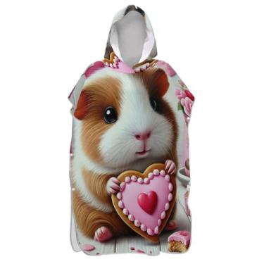 Imagem de Roupão de mudança de poncho de surfe para adultos toalha de banho com capuz plus size homens mulheres poncho com capuz fofo hamster amor