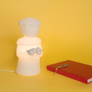 Imagem de Luminária São Francisco de Assis - Abajur Decorativo de Mesa, Luz Suave para Quarto e Oração