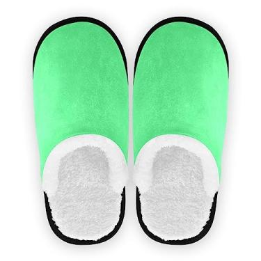 Imagem de Joisal Pantufas femininas leves e confortáveis com glitter arco-íris colorido tamanho 39 com bolsa de armazenamento, Verde turquesa, 9-12 Women/9-12 Men