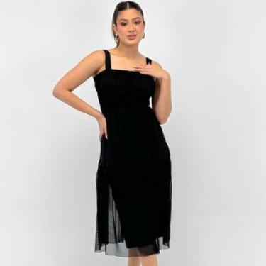 Imagem de Vestido Formitz Alça Midi em Tule Feminino-Feminino