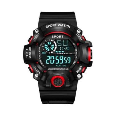 Imagem de Relógio Esportivo Masculino De Moda Com Mostrador Grande Multifunciona