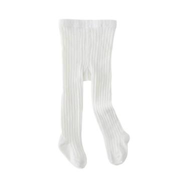 Imagem de Meia-calça De Listras Verticais Para Bebê Menina, Peça Única, Simples 