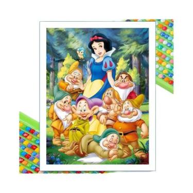 Imagem de Pintura Em Diamante DIY Branca De Neve E Os Sete Anões Bordado Com Str