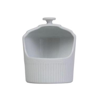 Imagem de Saleiro Em Porcelana Assar E Servir 10,5x15,5cm Germer Branco - GERMER