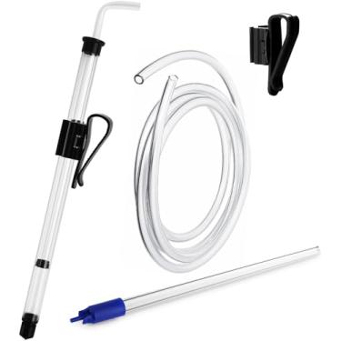 Imagem de Dbgogo Cana de estante de 45 cm de comprimento, sifão automático de 9,5 cm, bomba de sifão de vinho caseiro com tubo de 1,5 m e grampo de sifão automático, engarrafamento sem esforço para fermentação