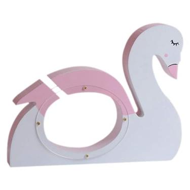 Imagem de Cofrinho cofrinho poupança de madeira cofrinho decoração glitter cisne cofrinho moeda caixa de dinheiro decoração de quarto infantil decoração de casa decoração de casa