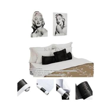 Imagem de Papel De Parede Floral Verde Autoadesivo Vinil Para Decoração De Sala 