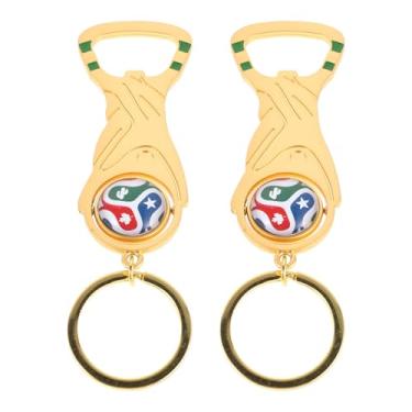 Imagem de Hemobllo Chaveiro Com Abridor de Garrafas E Tema de Futebol Americano (2 Unidades) - Troféu Eua Canadá México 2026 - Lembrancinha de Viagem para Mochila