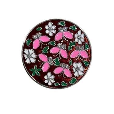 Imagem de Bolsa dobrável, bolsa com gancho, bolsa de metal em forma de flor, suporte de cabide de mesa (vermelho)