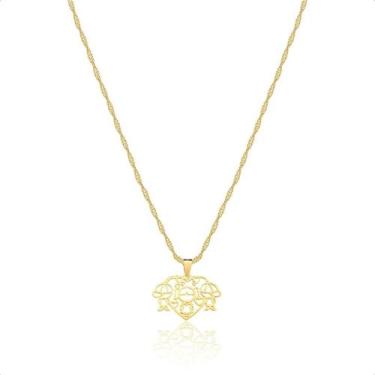 Imagem de Cordão Corrente Ouro 18k 45cm Com Pingente Filhos - Paulistana Joias