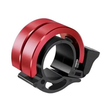 Imagem de Sino de bicicleta clássico giratório buzina de segurança para adultos, crianças e mulheres, acessório universal de equipamento de buzina de aviso para ciclismo(Red-double 22-1pc)