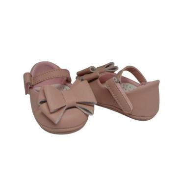 Imagem de Sapato de Bebe Sapatilha Laço Salomé Infantil Menina RN Manozinhos Bab