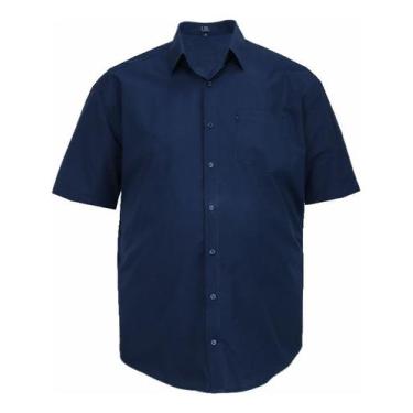Imagem de Camisa Masculina Manga Curta Clássica Plus Size C/bolso 3034 - Amil, A