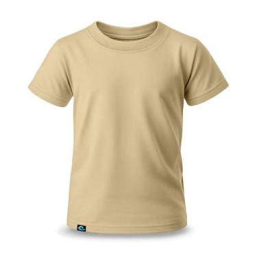Imagem de Camiseta Entre Marés Infantil Básica 100 Algodão Fio 30.1 Penteado Cri