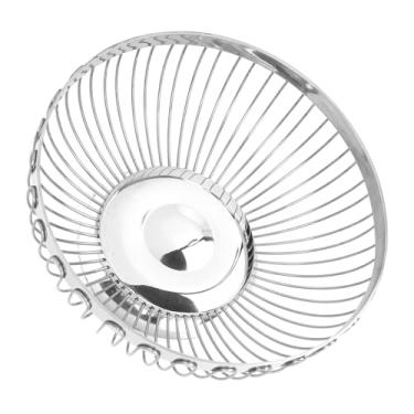 Imagem de Cesto de Frutas Aço Inoxidável Decorativo Multiuso com Polimento Espelho Copo Grande Capacidade Função Drenagem para Sal