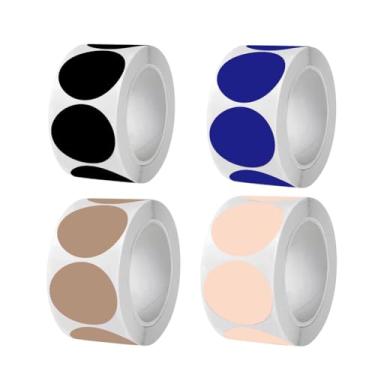 Imagem de 4 rolos de 500 adesivos de pontos coloridos redondos de codificação adesivos circulares removíveis para papéis de decoração de sala de aula de escritório