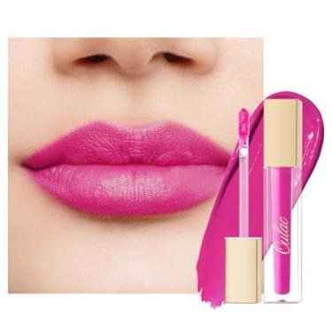Imagem de Oulac Batom rosa fosco para mulheres, batom líquido de longa duração, cor labial de alto impacto, cobertura total, maquiagem labial com fórmula à prova d'água de vitamina E, vegano