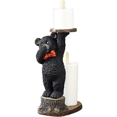 Imagem de 3FLQOOPP Suporte de toalha de papel urso fofo prateleira rolo de toalha de papel para cozinha, chuveiro, banheiro, suporte de toalha de papel
