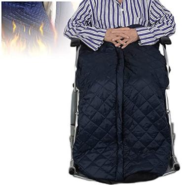 Imagem de SLGGPJBU Capa aconchegante para cadeira de rodas forrada com lã, design de zíper, forro de lã à prova d'água, meio corpo, cadeira de rodas, cobertor aconchegante para cadeira de rodas para idosos com