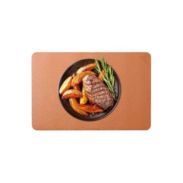 Imagem de Tapete de mesa de couro – Têxteis de cozinha à prova de óleo, jogo americano portátil de acampamento, para proprietários, famílias, artistas, apartamentos, escritório, casa, jantar, festa, férias