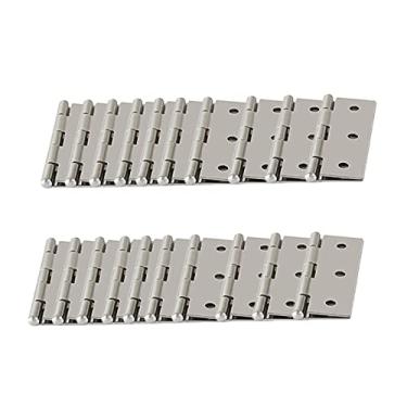 Imagem de 20 dobradiças, 5 cm, dobradiças de aço inoxidável, dobradiças de rolamento de esferas para portas, portões, galpões e portas de armário para várias aplicações. Dobradiças