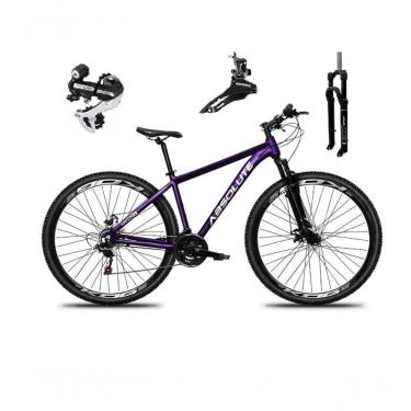 Imagem de Bicicleta Aro 29 Absolute Nero 5 Câmbio Shimano 24v Acera K7 Garfo Trava Freio A Disco - Roxo Tam.17