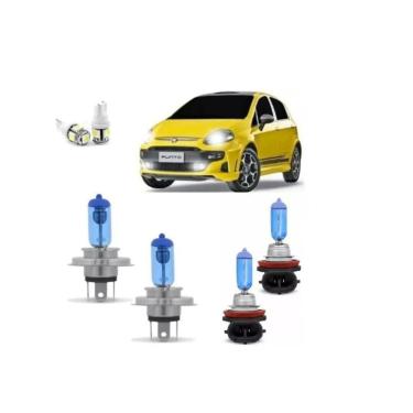 Imagem de Kit Lâmpadas Punto 2011 A 2018 Super Branca H4 H11