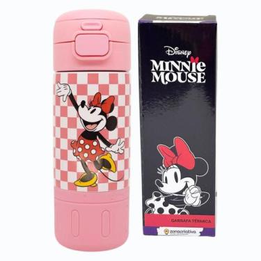 Imagem de Garrafa Térmica Inox Canudo Alça MINNIE 450ML Zona Criativa