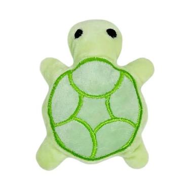 Imagem de Mini Brinquedo De Pelúcia Tartaruga Fofa Com Som De Squeak Para Filhot