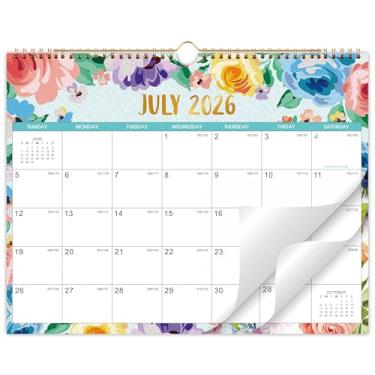Imagem de Calendário de parede 2026-2027 - Calendário mensal 18 de parede, julho de 2026 - dezembro de 2027, 29 cm × 37 cm, calendário grande 2026-2027 com encadernação espiral, calendário suspenso com papel