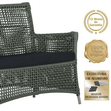 Imagem de Jogo Sofá 4 Poltronas E Mesa Igapó Fendi E12 Trama Original Verde