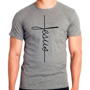 Imagem de Camiseta gospel jesus moda evangélica camisa masculina lançamento 01 -