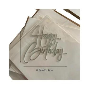 Imagem de Topos De Bolo De Acrílico Dourado Para Aniversário De Crianças, Menina