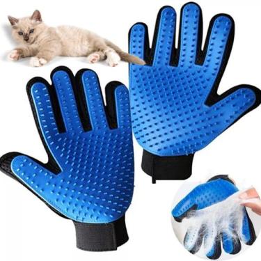 Imagem de Luva Escova Tira Pelos Cães Gatos - AL