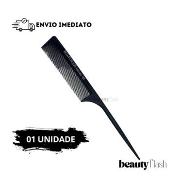 Imagem de Pente Carbono Antiestático 565 Beauty Flash Cabo Fino Cerdas Longas Pr