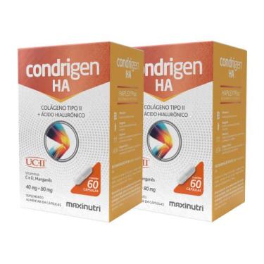 Imagem de Kit 2 Condrigen H.A. Colágeno Tipo 2 + Ácido Hialurônico 60 Cáps Maxin