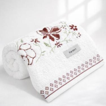 Imagem de Toalha de Banho Karsten Yuna 100% Algodão - Barra Floral Brilho Grossa