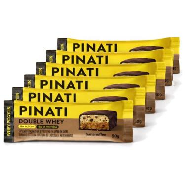 Imagem de Kit 6 Barra PINATI Double Whey Bananoffe 50g 15g Proteina