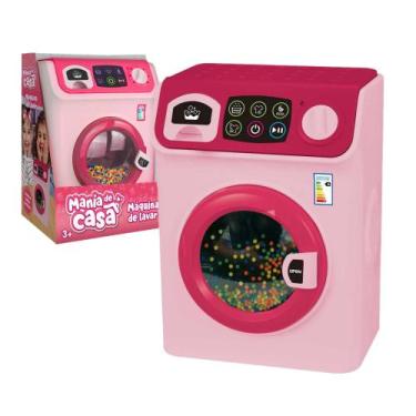 Imagem de Máquina De Lavar Infantil Brinquedo Lava Roupa Movimento Som - Dm Toys
