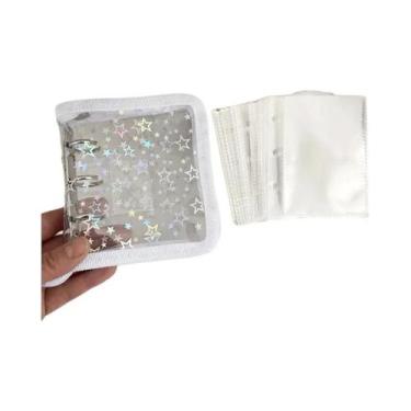 Imagem de Fichário Transparente A5 Com Zíper Laser Star, Álbum De Fotos Kpop Ido